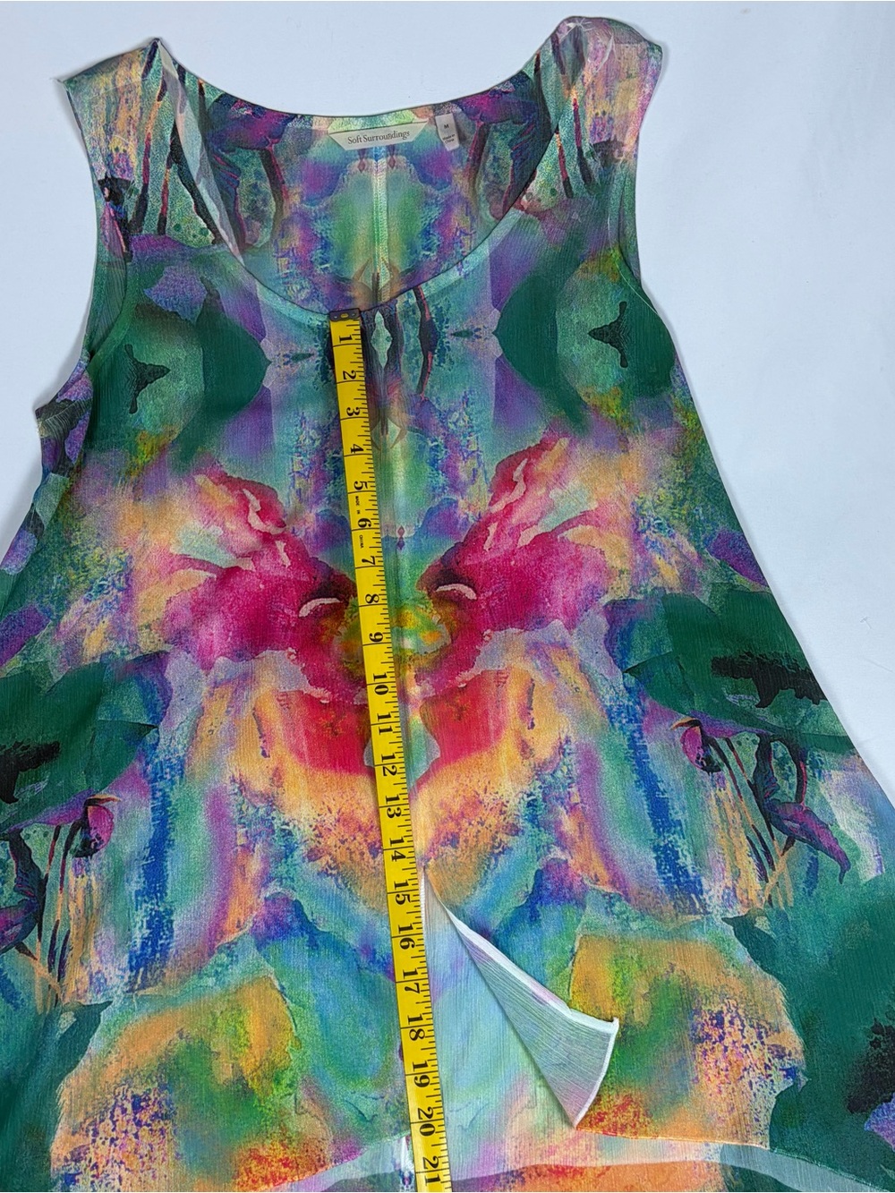 Soft Surroundings Multicolor Watercolor Sleeveless Tunic Tank - Picture 8 of 9